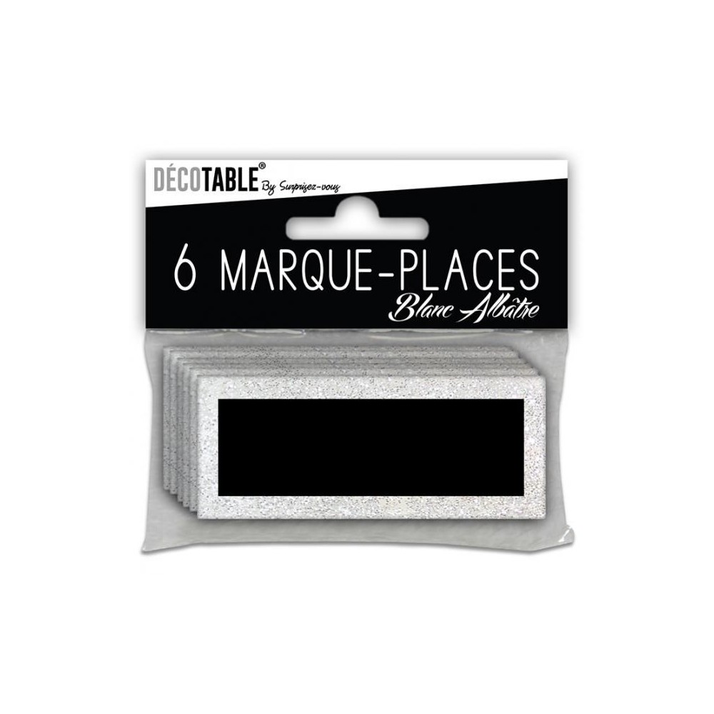 6 marques places paillettes avec stylo