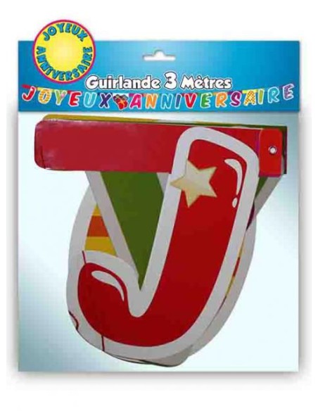 Guirlande lettres "Joyeux Anniversaire"