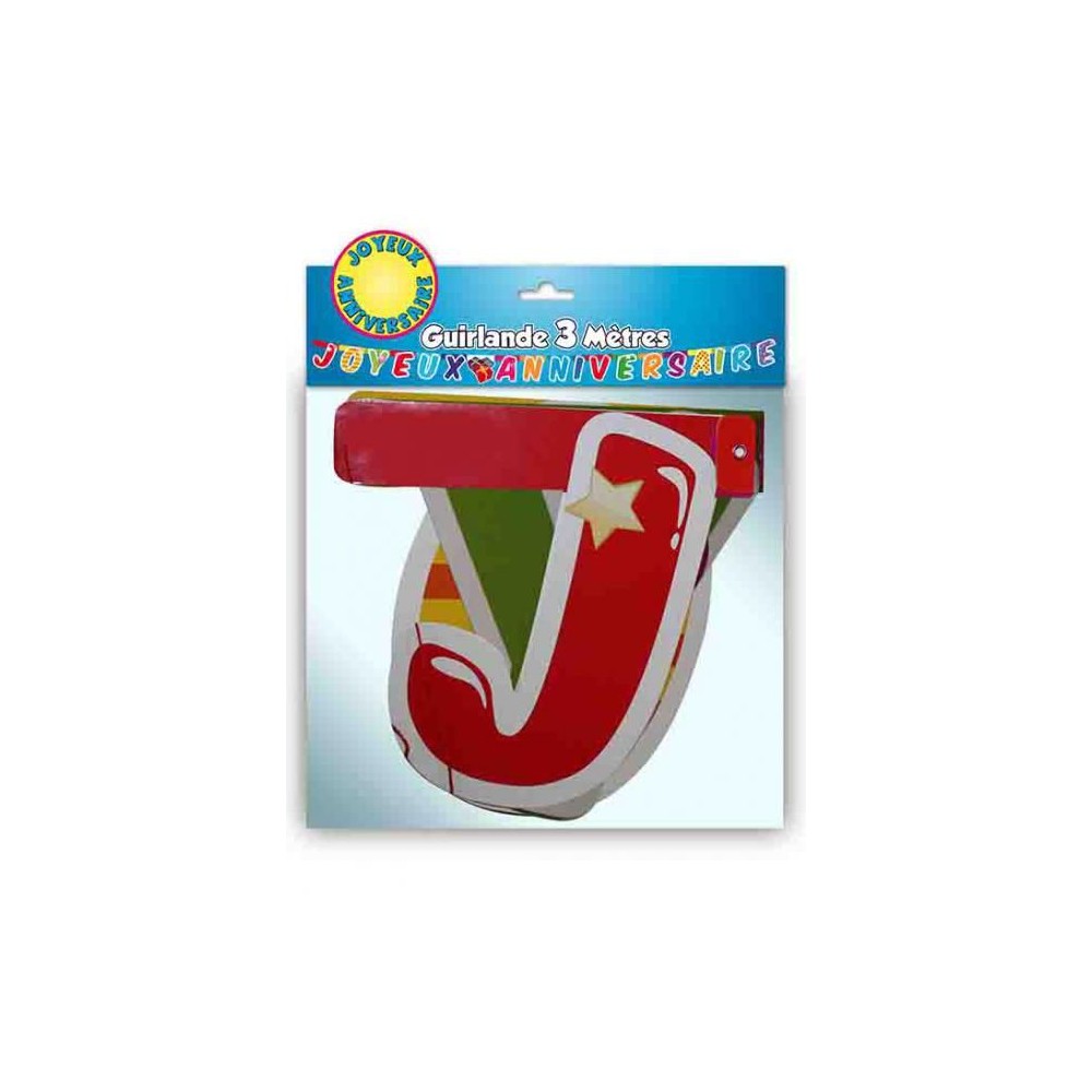 Guirlande lettres "Joyeux Anniversaire"