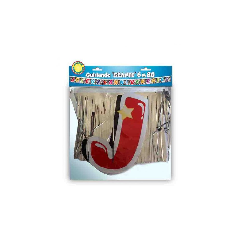 Guirlande lettres géantes "Joyeux Anniversaire"