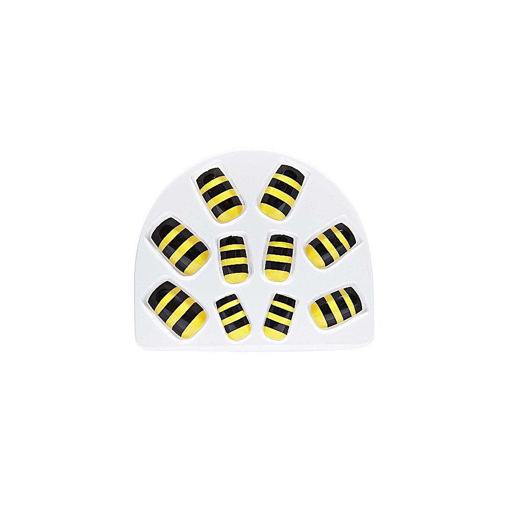 10 faux ongles abeille