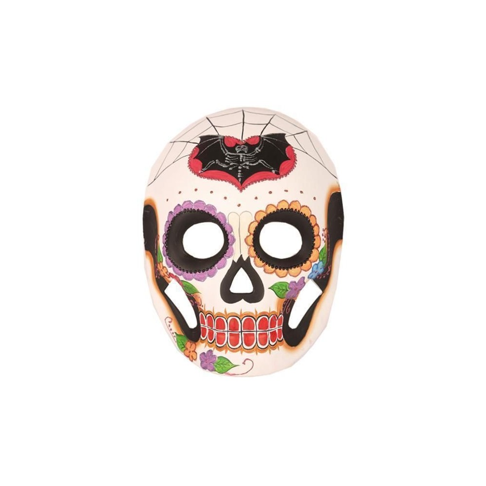 Masque squelette blanc décoré