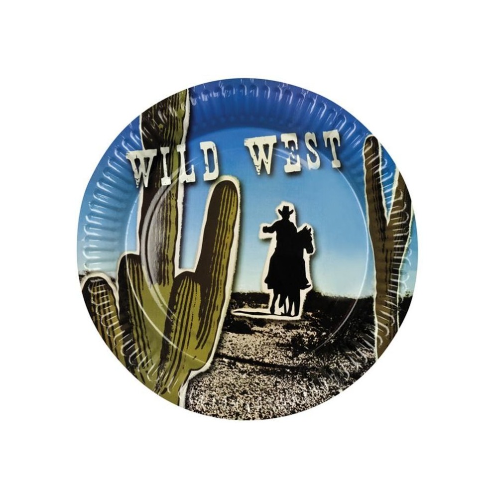 6 assiettes western