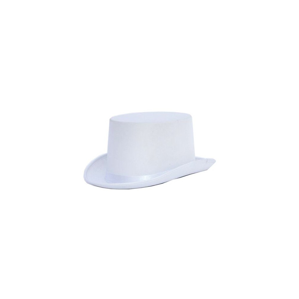 haut de forme satin blanc