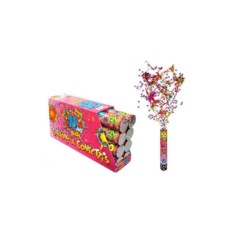 Canon à confettis anniv ersaire 18 ans