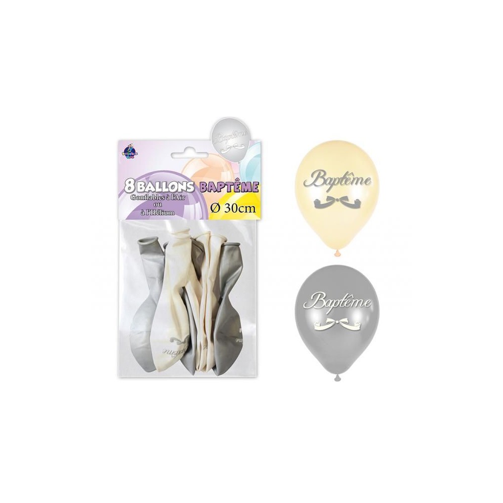 8 ballons baptême
