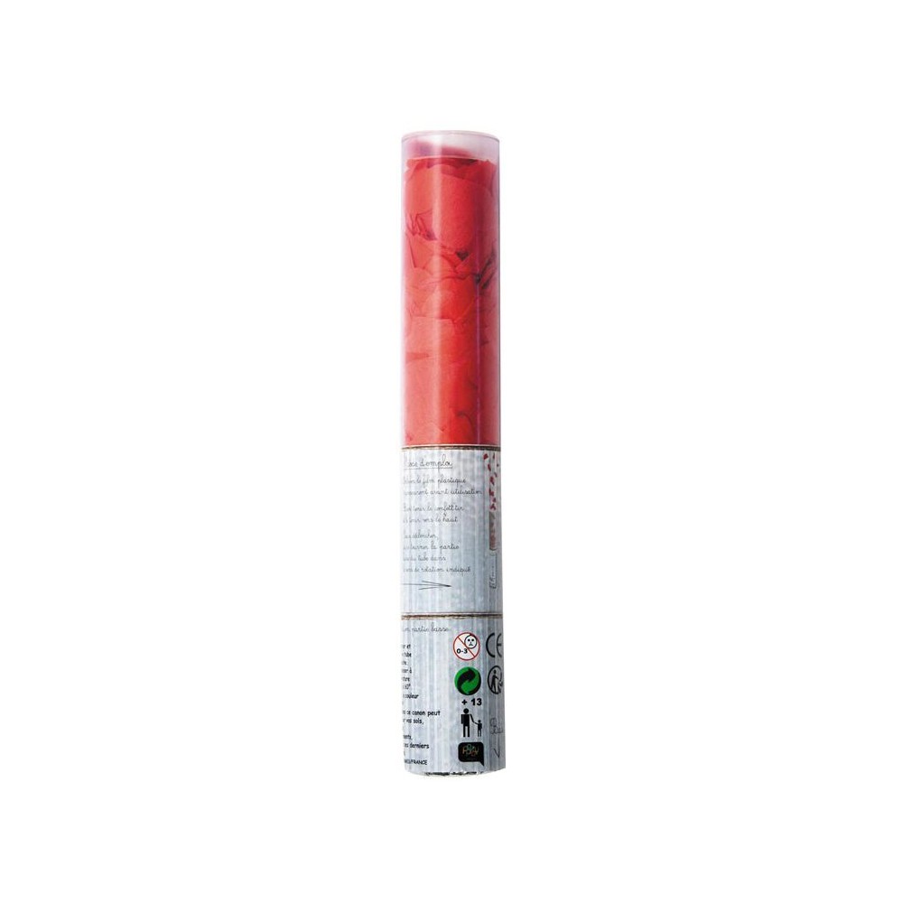 Canon à confettis coeurs rouges