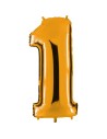 Ballon chiffre 1 or géant