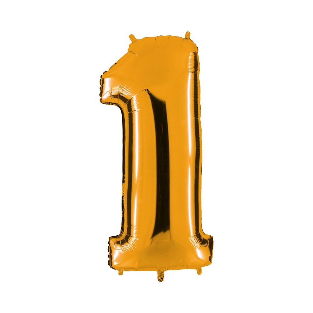 Ballon chiffre 1 or géant