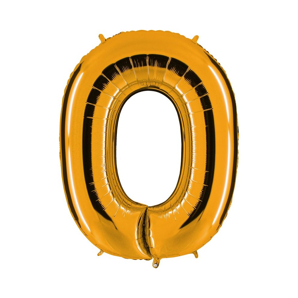 Ballon chiffre 0 or géant