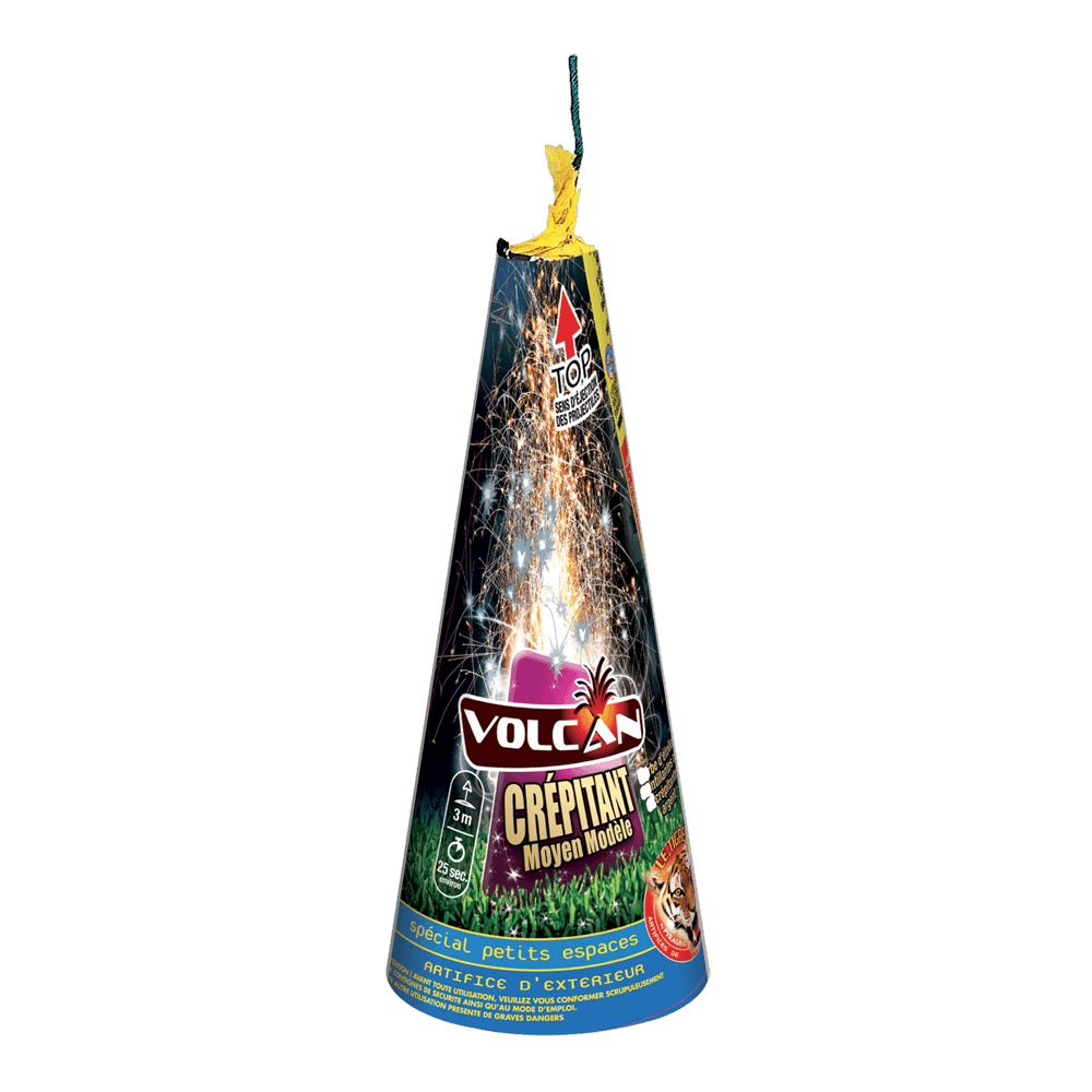 Artifice volcan crépitant