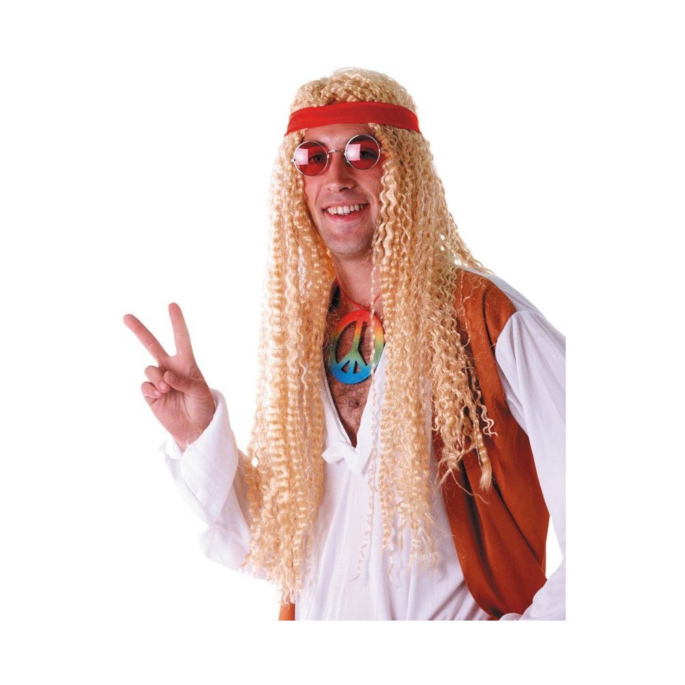 Perruque hippie blonde