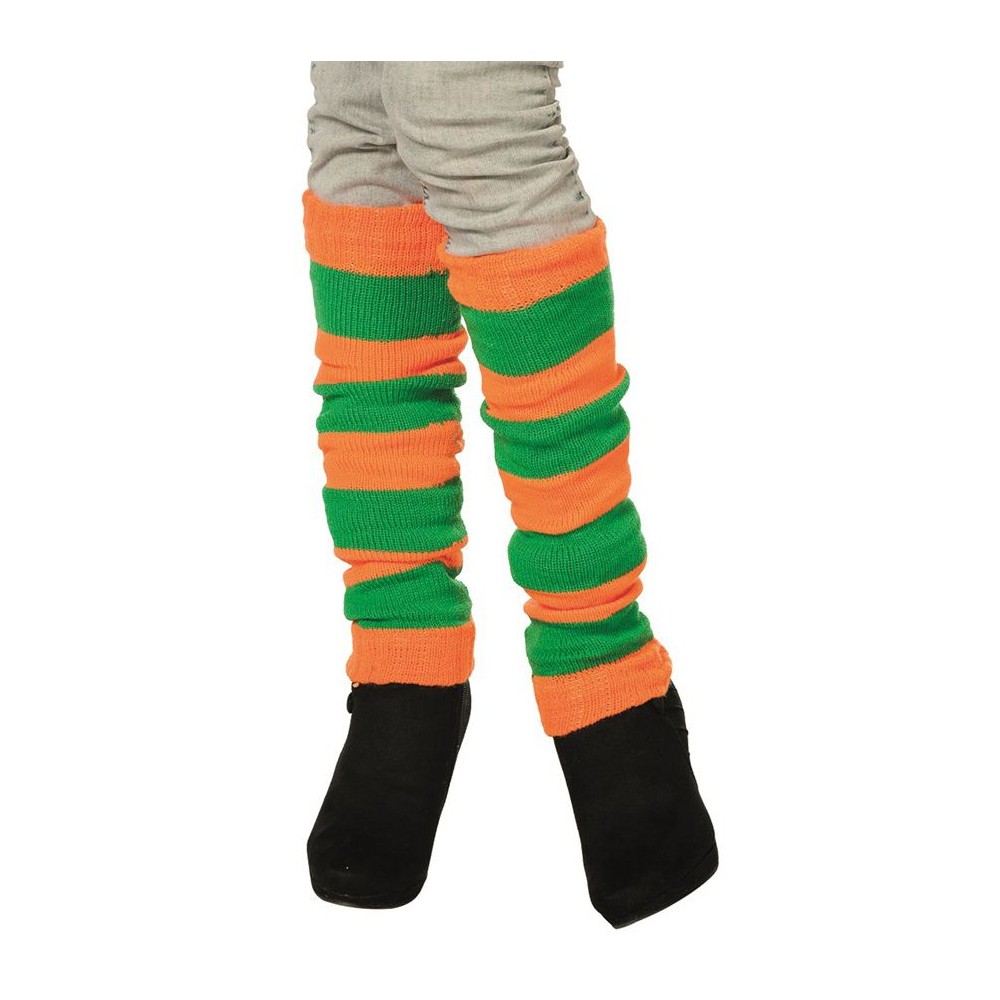 Guêtres carnaval orange et vert