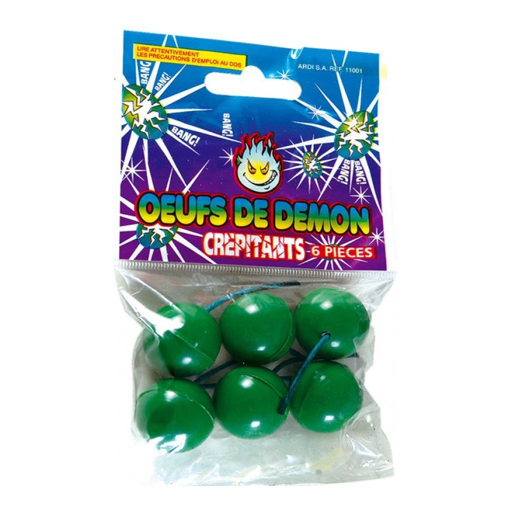 6 oeufs de démon crépitants