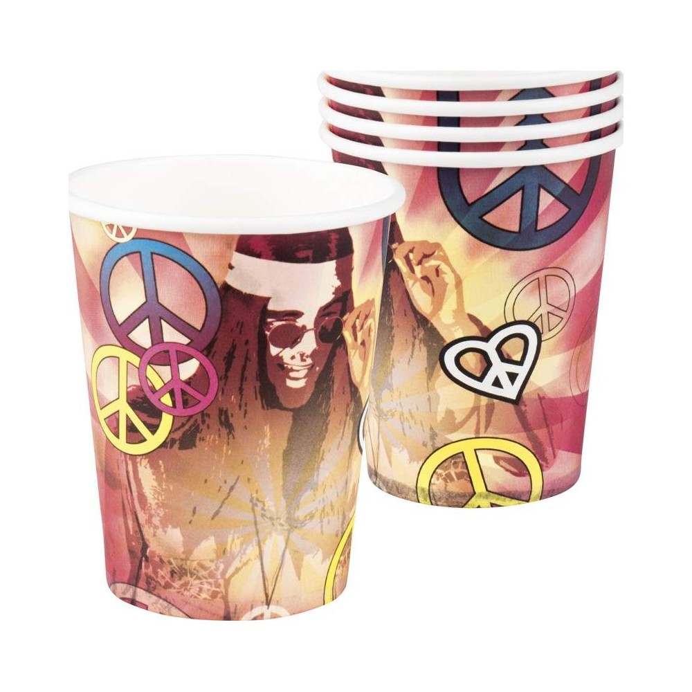 6 gobelets hippie