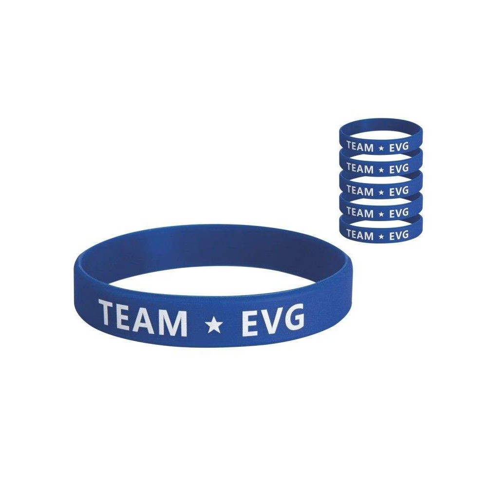 6 bracelets bleus Team EVG