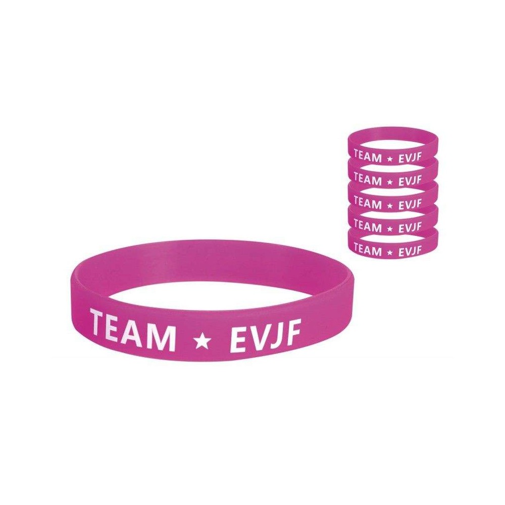 6 bracelets roses Team EVJF