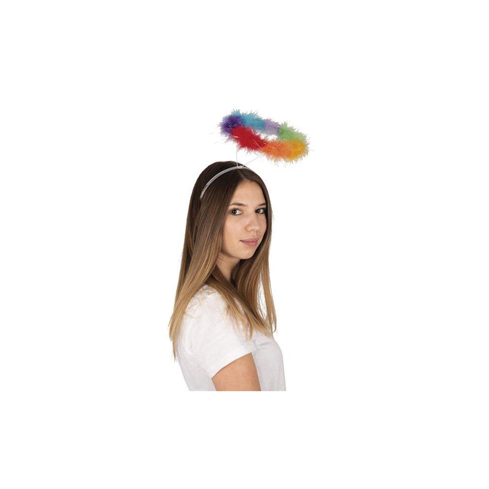 Serre-tête auréole ange multicolore