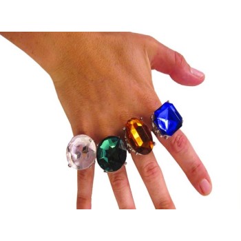 Bague fausse pierre précieuse