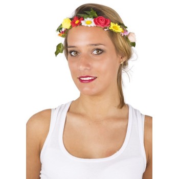 Couronne de fleurs multicolore