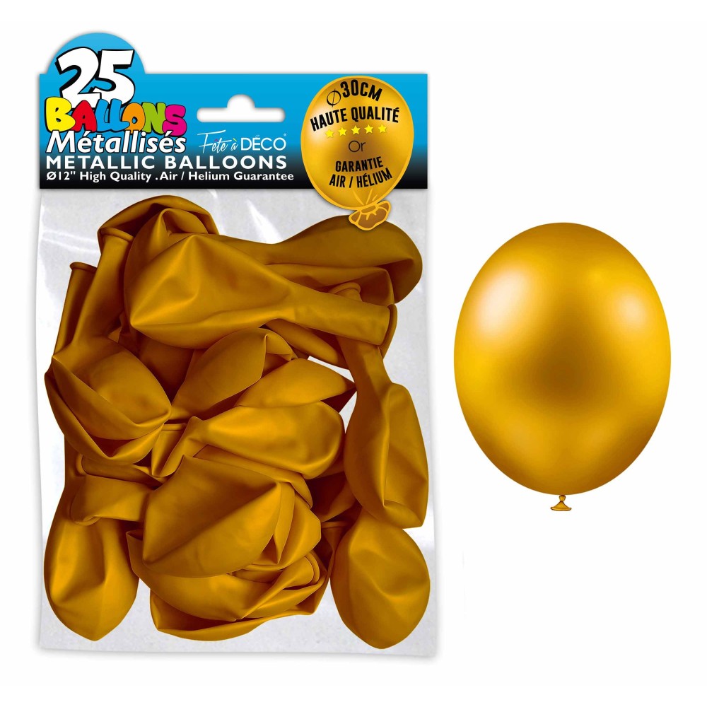 25 ballons métal