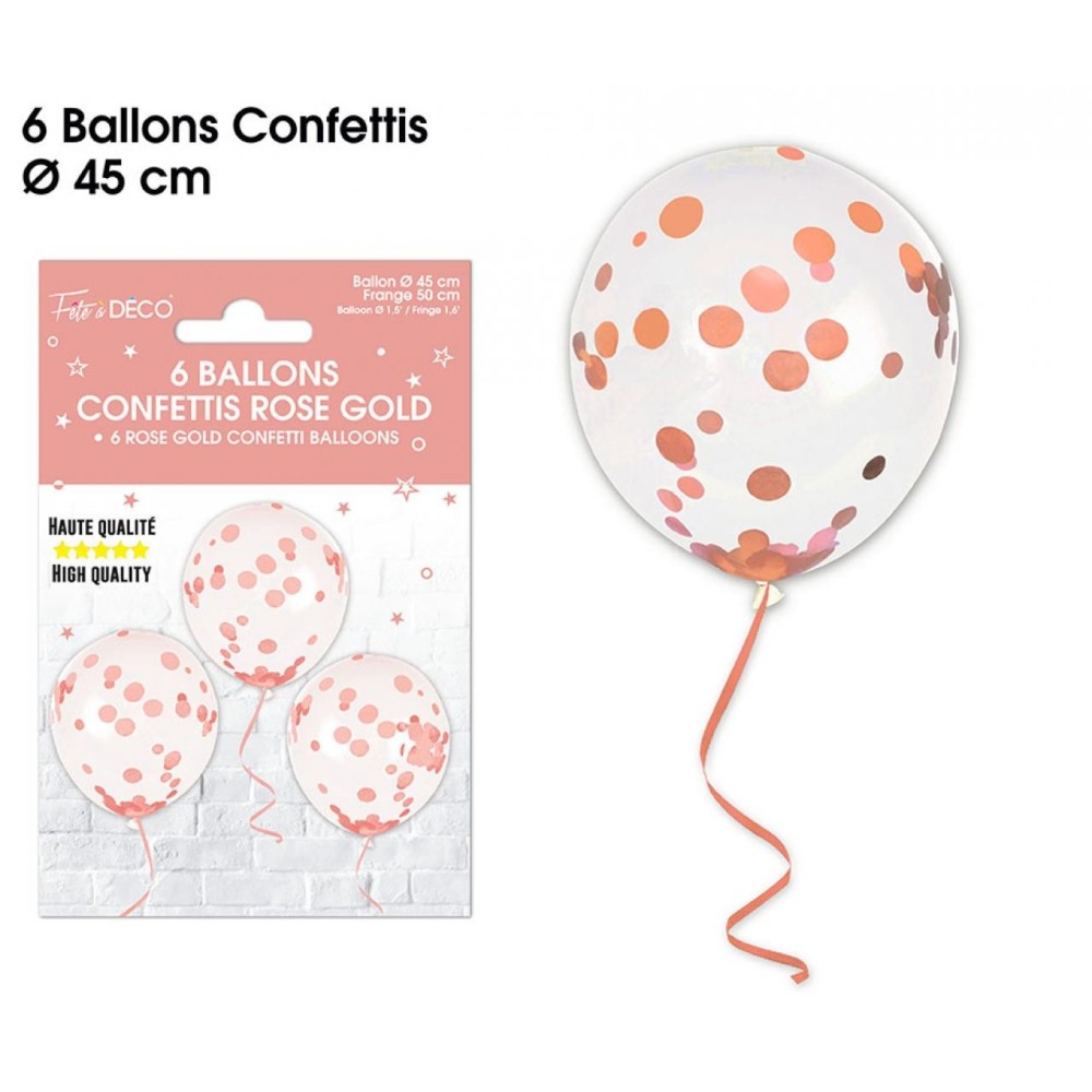 6 ballons confettis