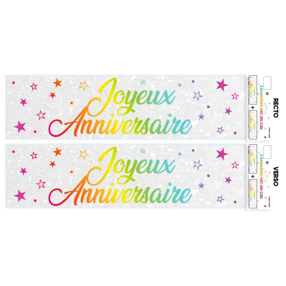 Bannière Joyeux Anniversaire métallique