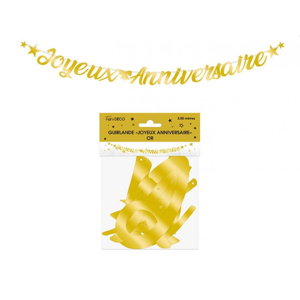 Guirlande lettres Joyeux Anniversaire 2.5m
