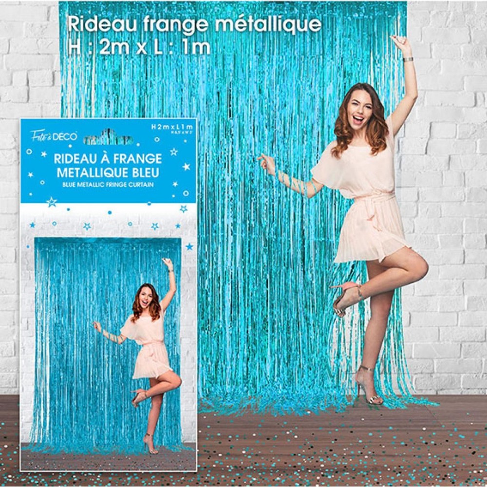 Rideau à franges métallique
