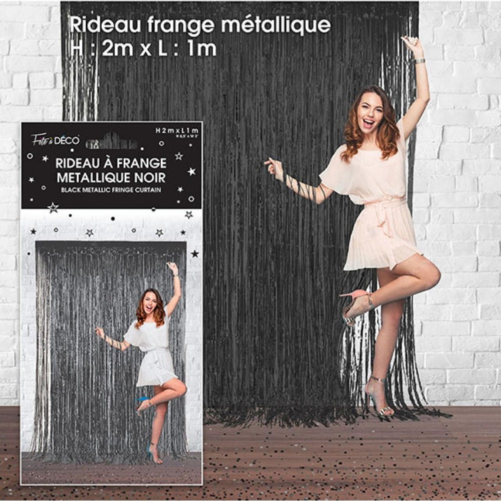 Rideau à franges métallique