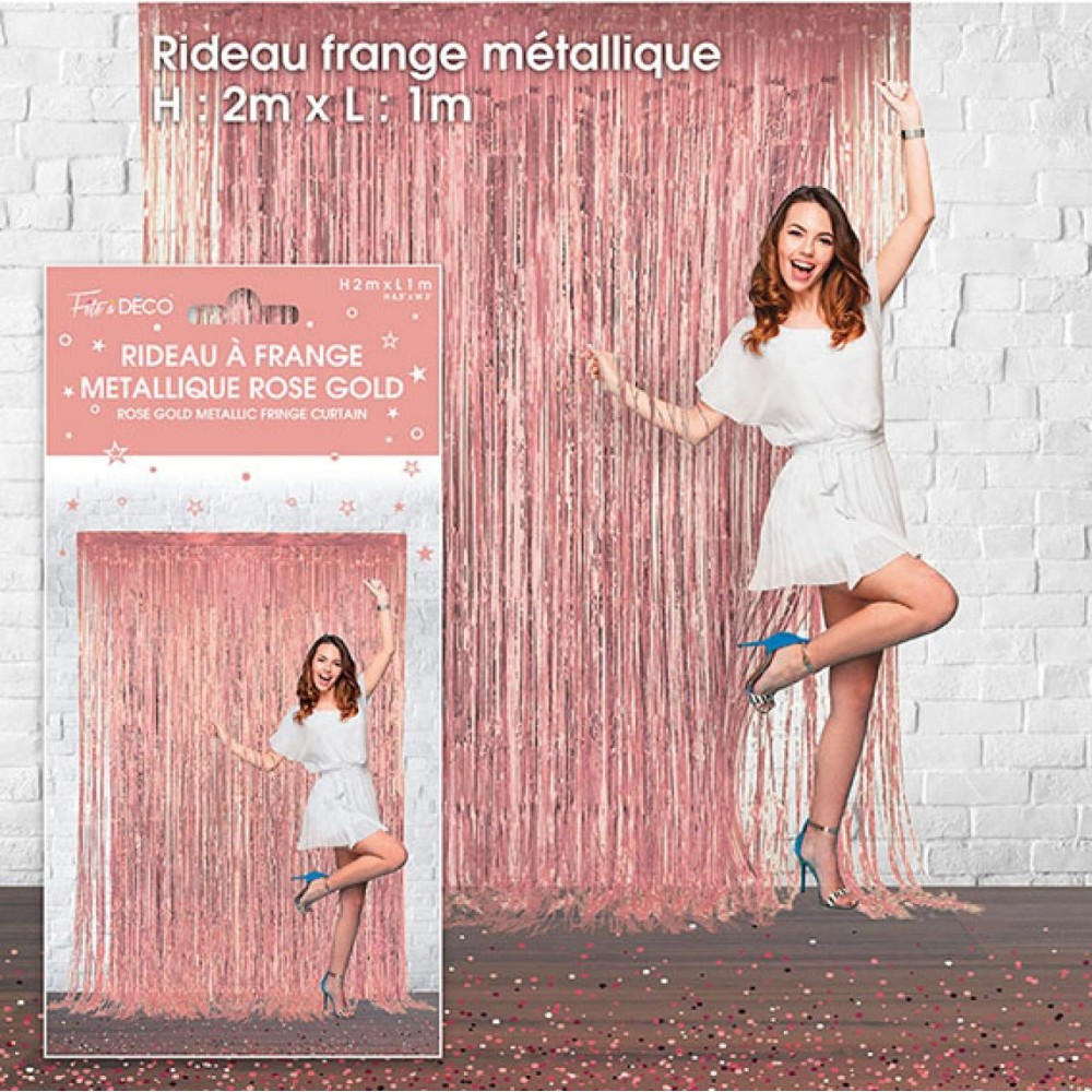 Rideau à franges métallique