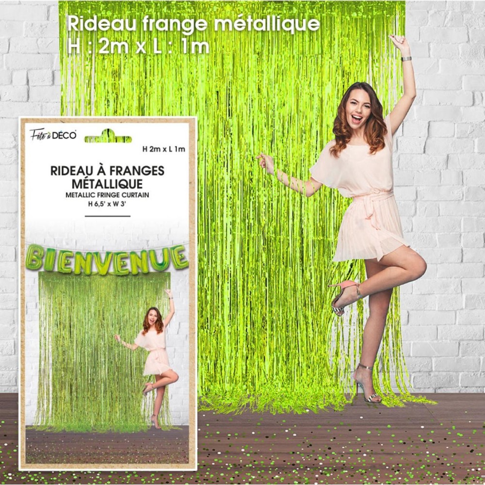 Rideau à franges métallique