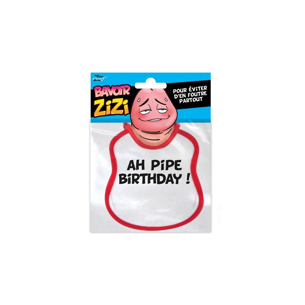 Bavoir zizi Ah Pipe Birthday