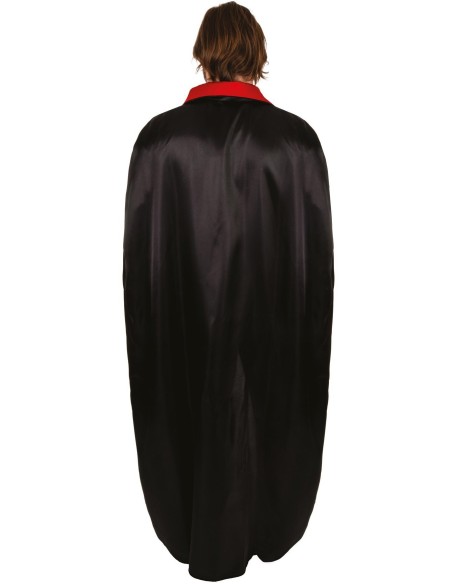 Cape satinée noire avec col