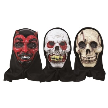 Masque horreur Halloween avec cagoule