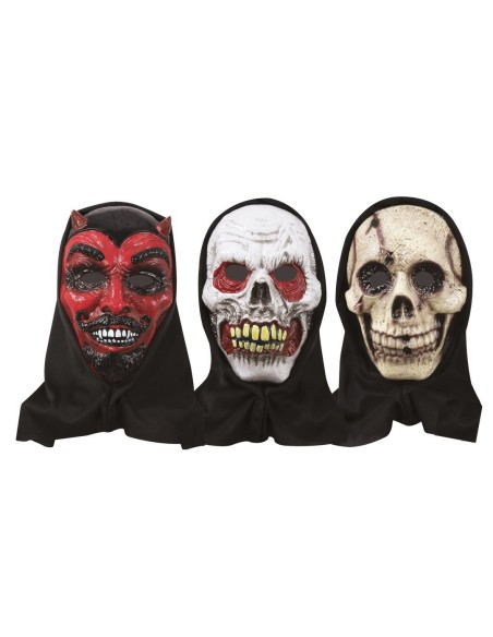Masque horreur Halloween avec cagoule