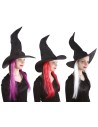 Chapeau de sorcière avec cheveux longs