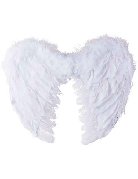 Ailes d'ange en plumes blanches 40x32cm