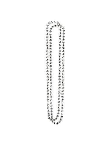 2 Colliers boules disco argent