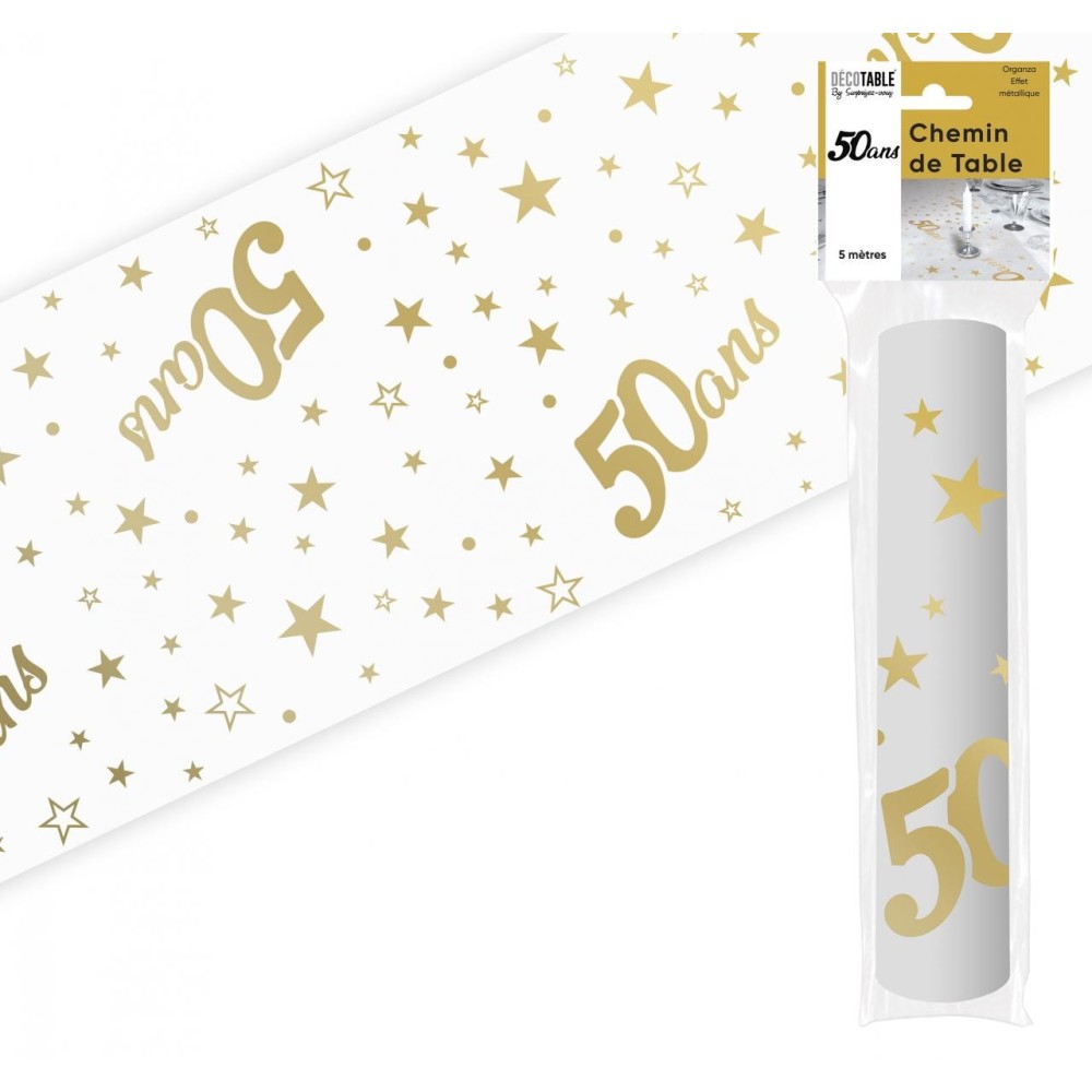 Chemin de table 50 ans or 5m