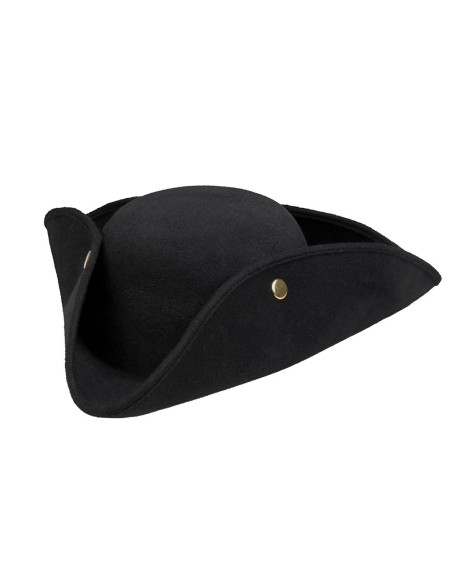 Chapeau tricorne amiral noir