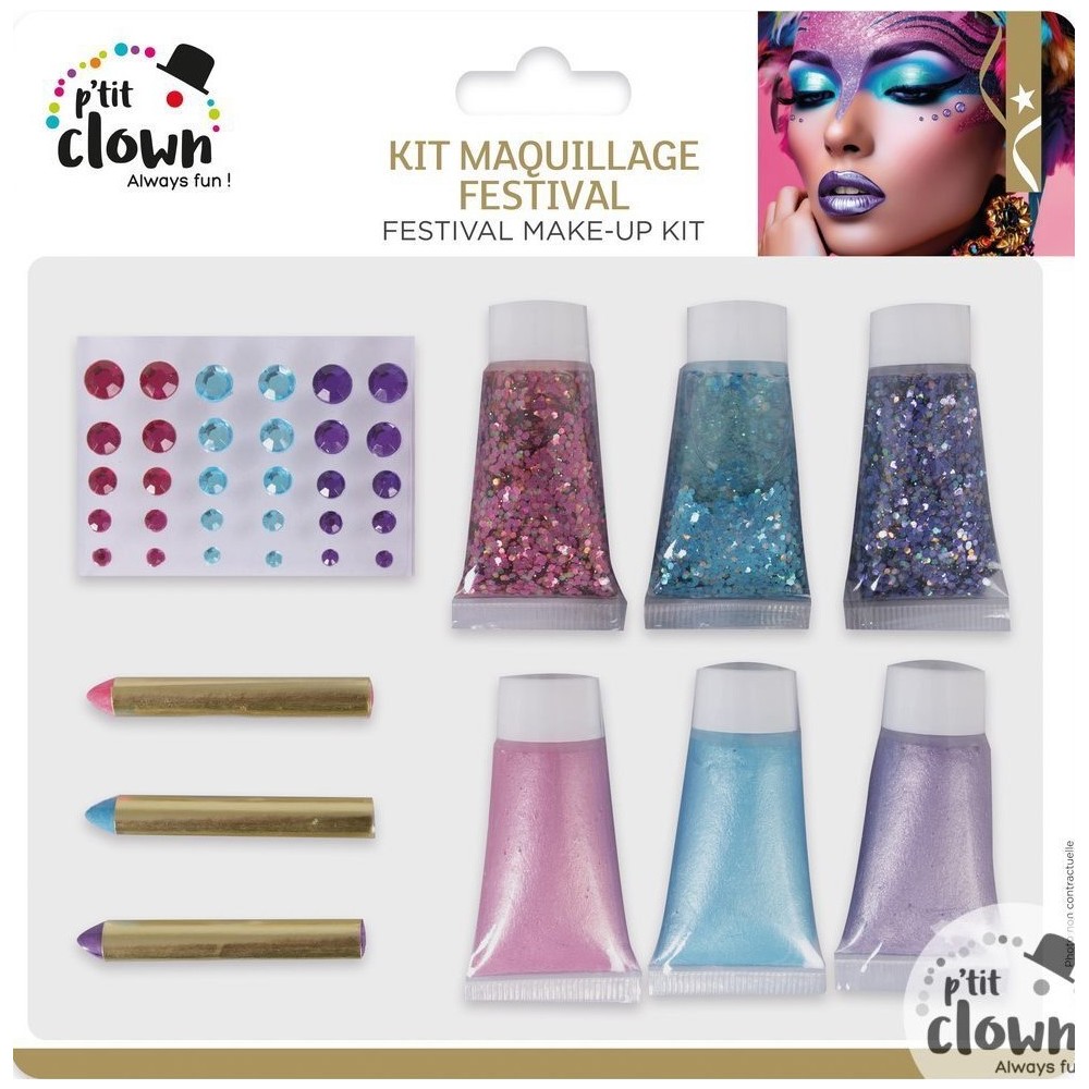 Kit maquillage paillettes festival