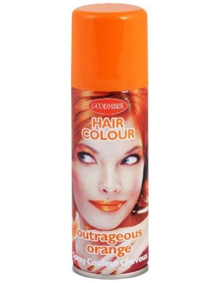 Bombe spray laque cheveux orange