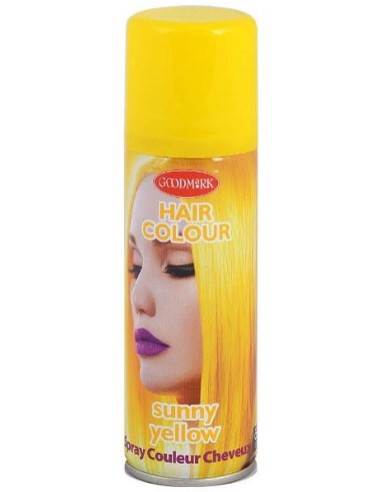 Bombe spray laque cheveux jaune