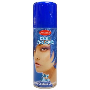 Bombe spray laque cheveux bleu