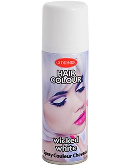 Bombe spray laque cheveux blanc