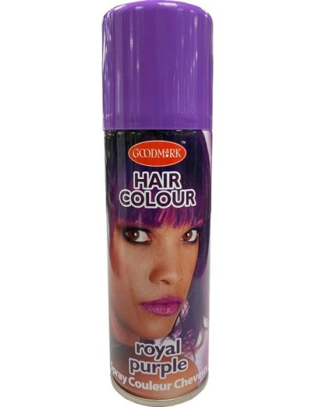 Bombe spray laque cheveux violet