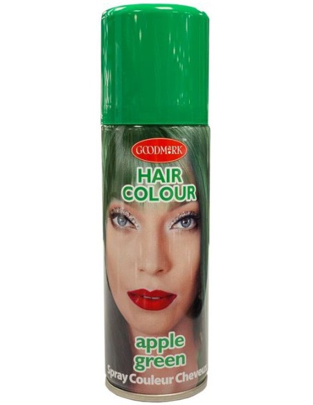 Bombe spray laque cheveux vert