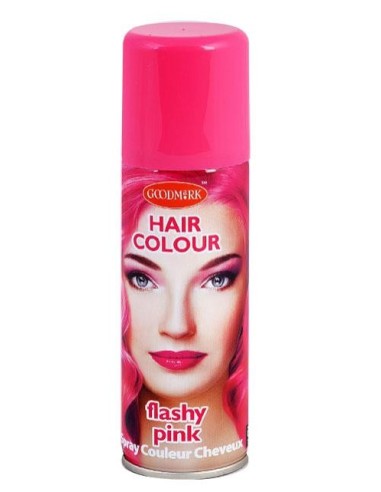Bombe spray laque cheveux rose