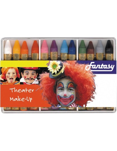 Boite de 12 crayons maquillage assortis
